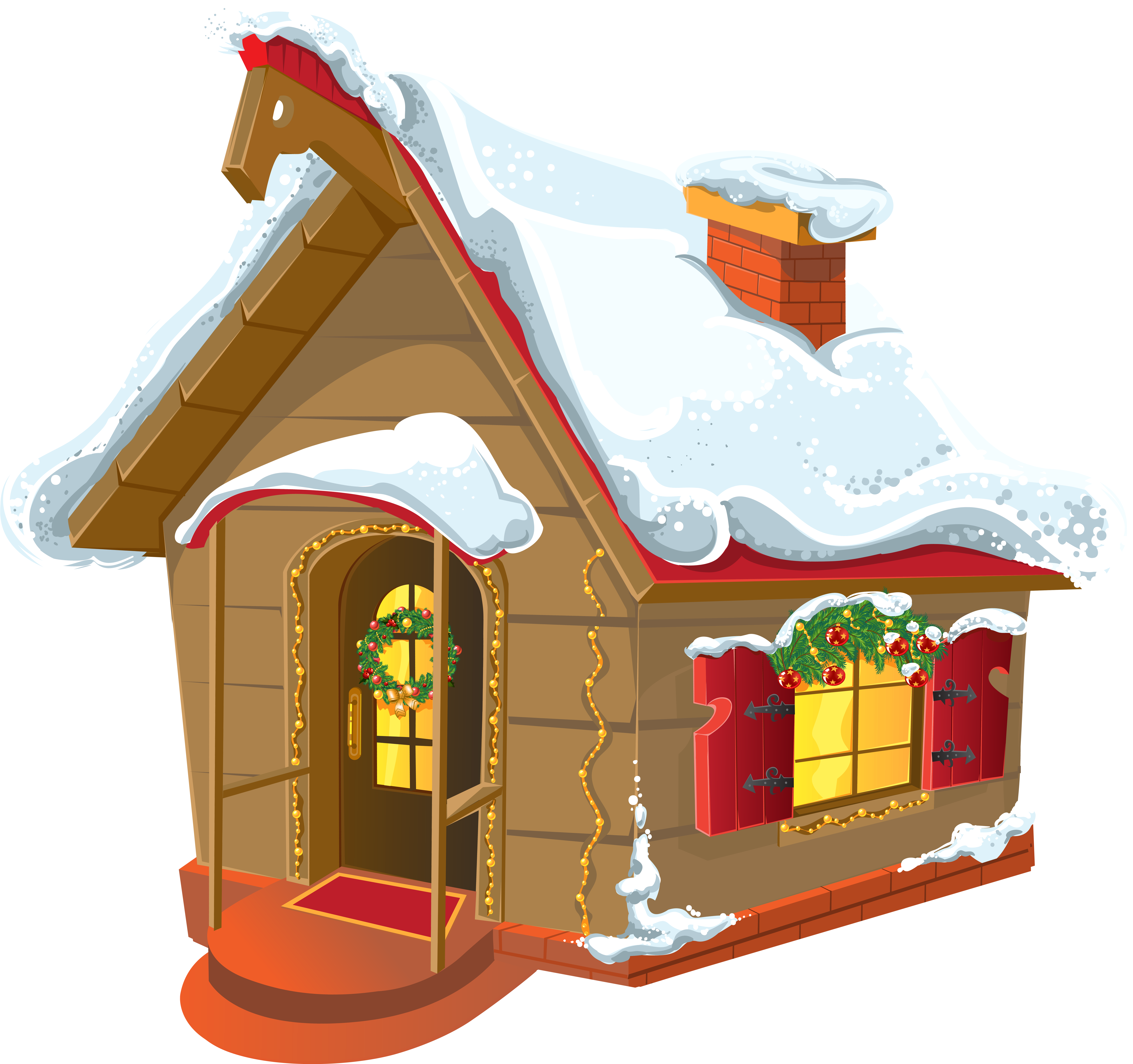 Christmas Winter House Transparent Png Clip Art Imageu200b - Christmas House Png - Free Transparent PNG Clipart Images Download. - Transparent PNG Free Download