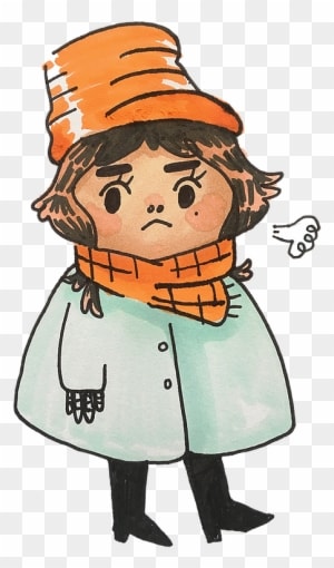 Self Portrait In Winter Coat - Cartoon - Free Transparent PNG Clipart Images Download. - Transparent PNG Free Download