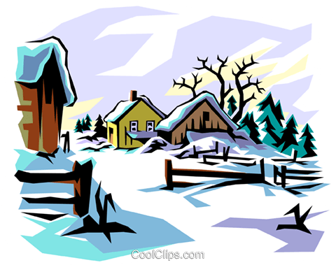 Winter Scene Royalty Free Vector Clip Art Illustration - Nice We're Having Christmas - Free Transparent PNG Clipart Images Download. - Winter Transparent PNG Free Download