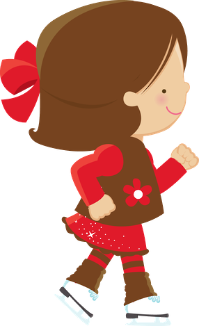 Winter Little Girl Ice Skater Clip Art - Niña Minus - Free Transparent PNG Clipart Images Download. - Transparent PNG Free Download