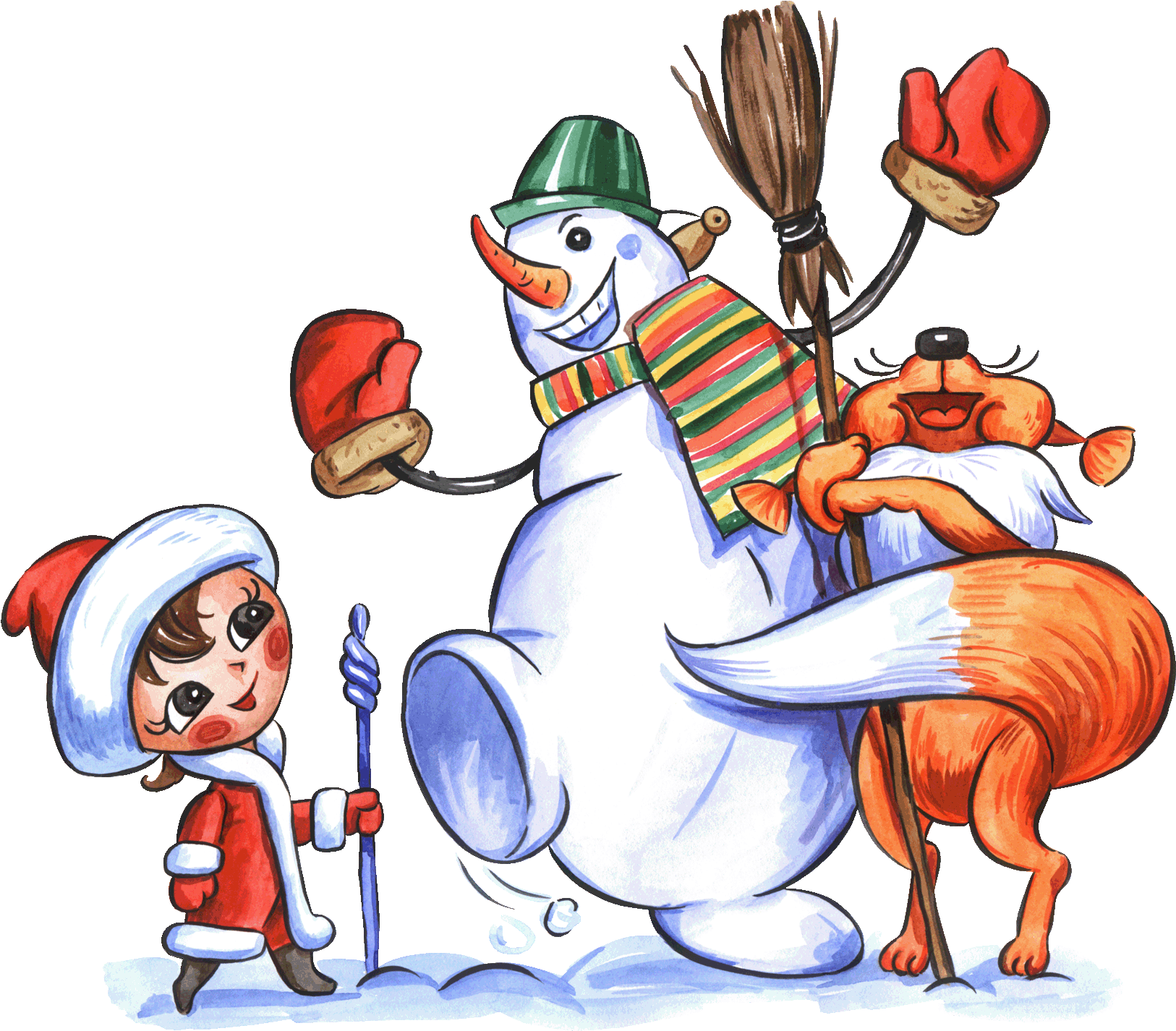 Xmas Pics, Clip Art, Album, Belles Images, Page, Snowman, - Мультяшные Картинки На Новый Год - Free Transparent PNG Clipart Images Download. - Transparent PNG Free Download