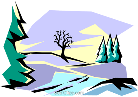 Winter Scene Royalty Free Vector Clip Art Illustration - Winter Scene Royalty Free Vector Clip Art Illustration - Free Transparent PNG Clipart Images Download. - Winter Transparent PNG Free Download