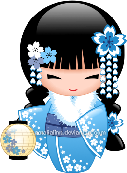Winter Kokeshi By Natalialinn On Deviantart - Maiko Kokeshi Doll Cute Japanese Geisha Girl - Free Transparent PNG Clipart Images Download. - Transparent PNG Free Download