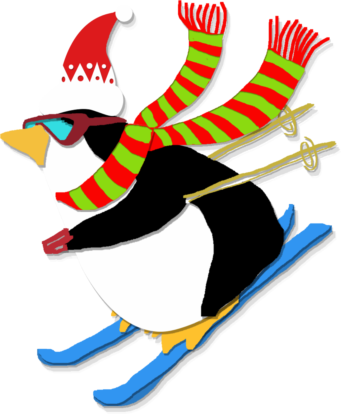 Paper Wind Cartoon Winter Happy Png And Psd - Skier Stops - Free Transparent PNG Clipart Images Download. - Transparent PNG Free Download