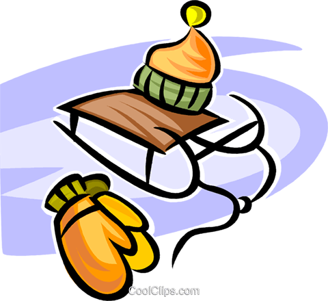 Winter Hat, Mitts And Sleigh Royalty Free Vector Clip - Schlittenfahren Clipart - Free Transparent PNG Clipart Images Download. - Transparent PNG Free Download