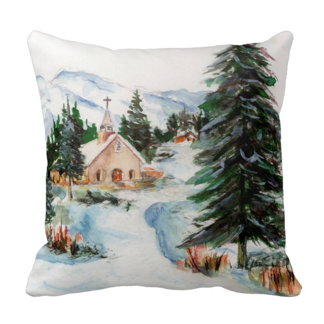 Country Church In Winter Watercolor Mountain Scene - Country Church In Winter Transparent PNG - 650x650 - Free Download on - Transparent PNG Free Download