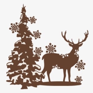 Flying Reindeer Silhouette Clip Art - Winter Scene Silhouette Transparent PNG - 432x432 - Free Download on - Winter Transparent PNG Free Download