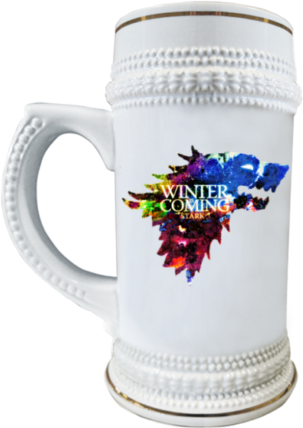 Game Of Thrones Merchandise 22 Oz Beer Stein Ceramic - Winter Is Coming Transparent PNG - 582x640 - Free Download on - Transparent PNG Free Download