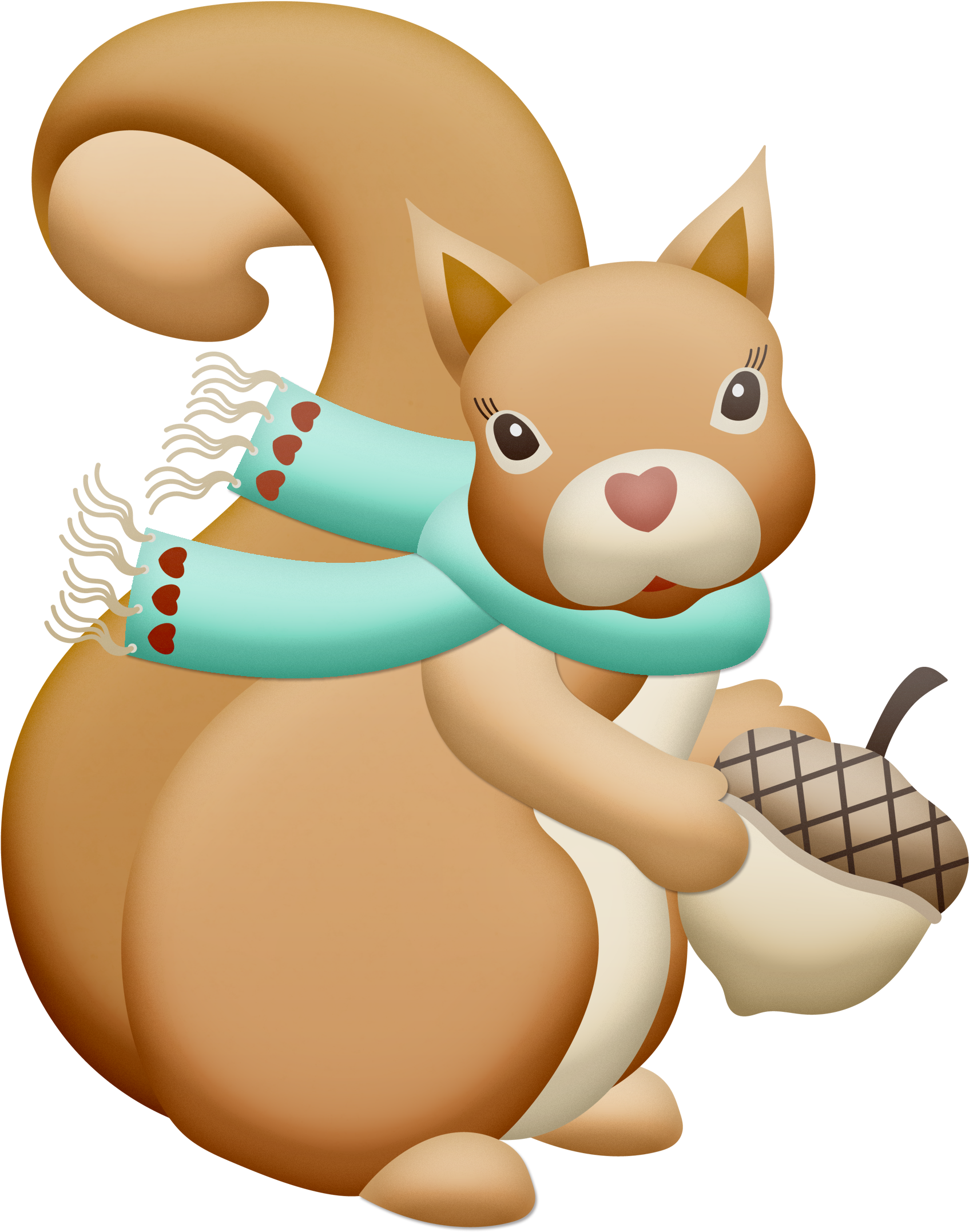 Christmas, Autumn, Or Fall Squirrel Clip Art - Winter Animal Clip Art Transparent PNG - 1775x2230 - Free Download on - Transparent PNG Free Download
