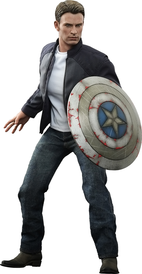Hot Toys Captain America And Steve Rogers Sixth Scale - Captain America - The Winter Soldier - Captain America Transparent PNG - 480x927 - Free Download on - Transparent PNG Free Download