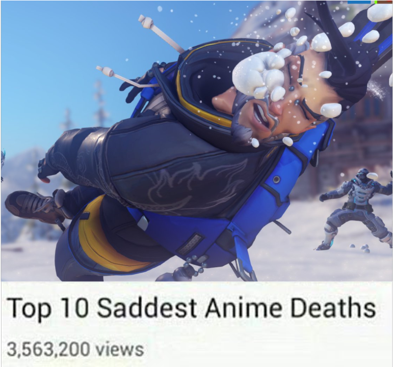Top 10 Saddest Anime Deaths 3,563,200 Views - Overwatch Winter Skins 2018 Transparent PNG - 1280x720 - Free Download on - Transparent PNG Free Download