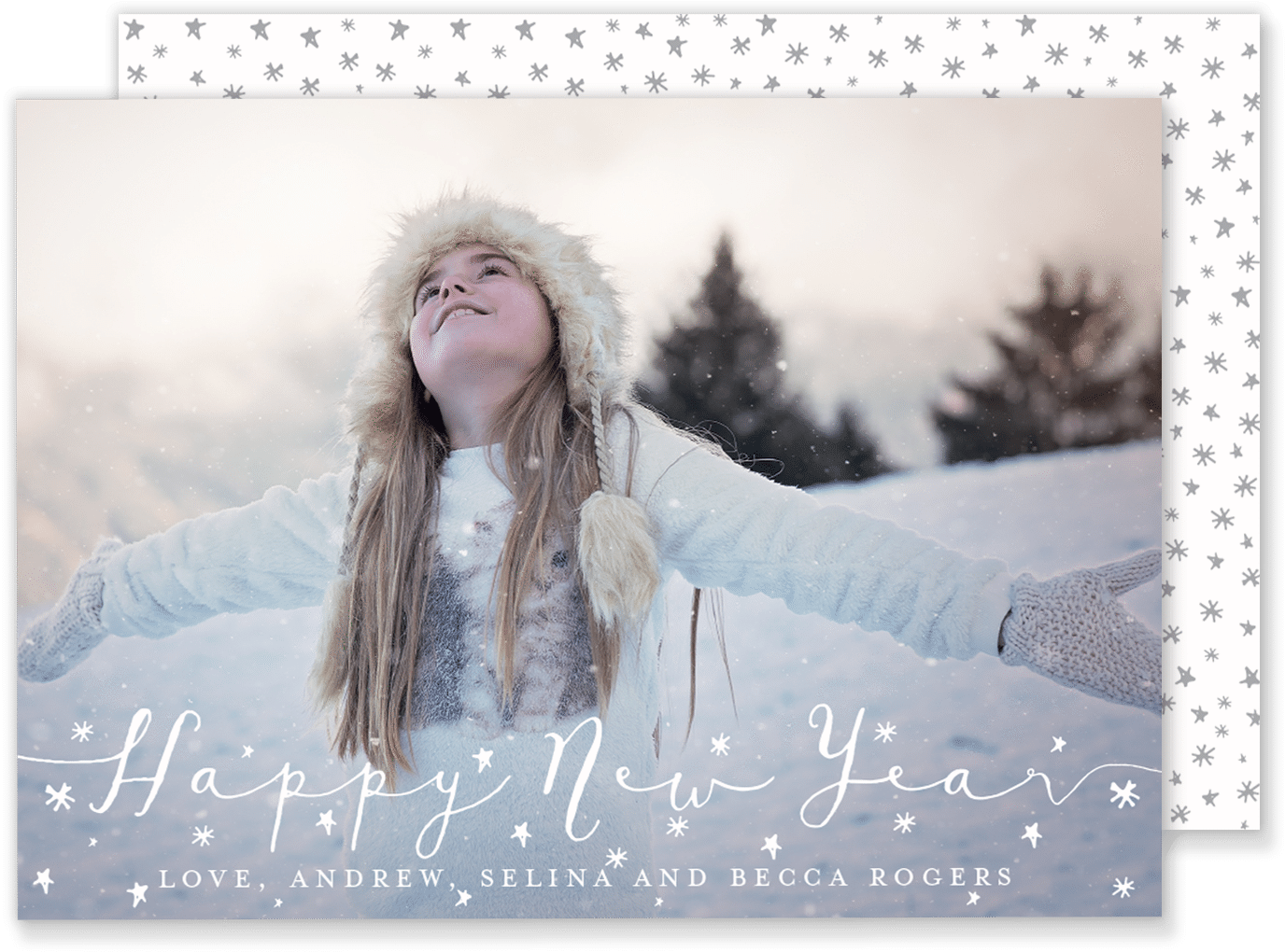 Starry New Year Card - Insta Captions For Winter Transparent PNG - 1500x1073 - Free Download on - Transparent PNG Free Download