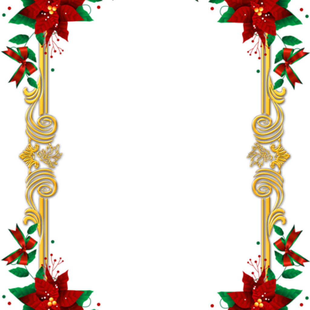Poinsettia Clipart Border Free - Transparent Winter Border Frame Transparent PNG - 1024x1024 - Free Download on - Transparent PNG Free Download