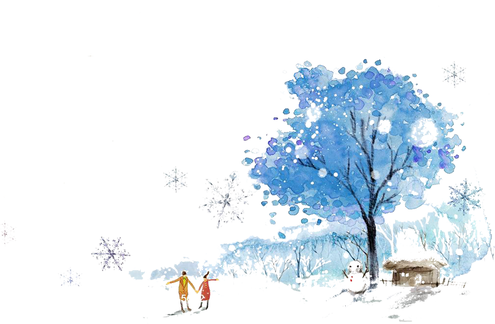 Winter Trees Watercolor Clipart Transparent PNG - 999x690 - Free Download on - Transparent PNG Free Download