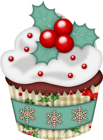 Cupcake Clipart Winter - Cupcake Clipart Christmas Transparent PNG - 371x500 - Free Download on - Transparent PNG Free Download