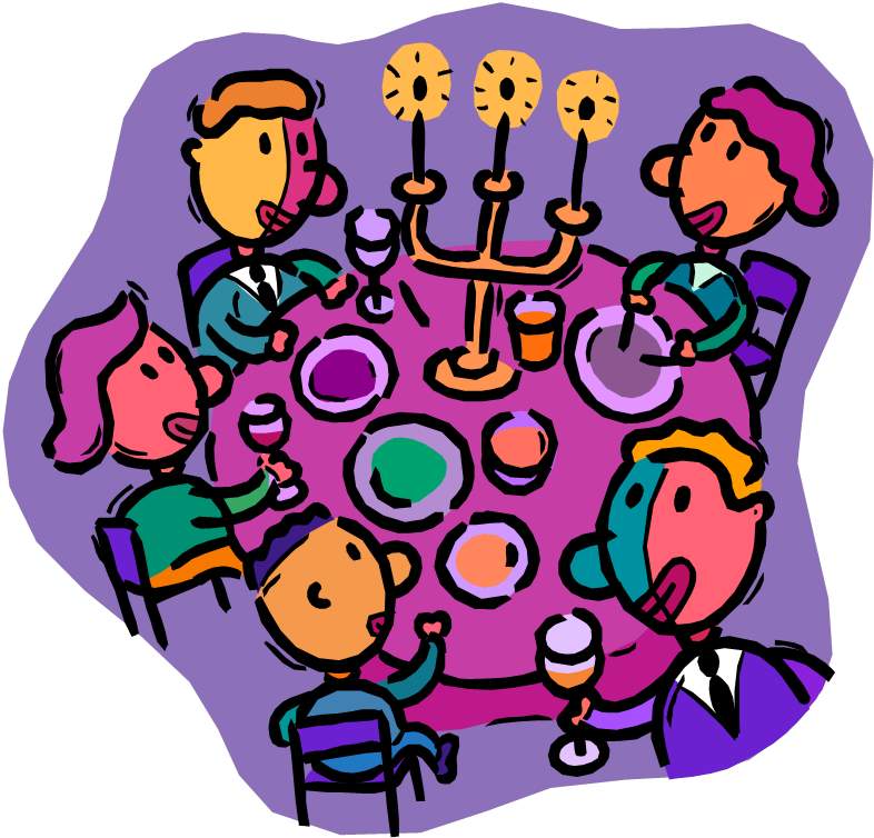 Family Having Supper Royalty Free Vector Clip Art Illustration - Dinner Party Clip Art - Free Transparent PNG Clipart Images Download. - Transparent PNG Free Download