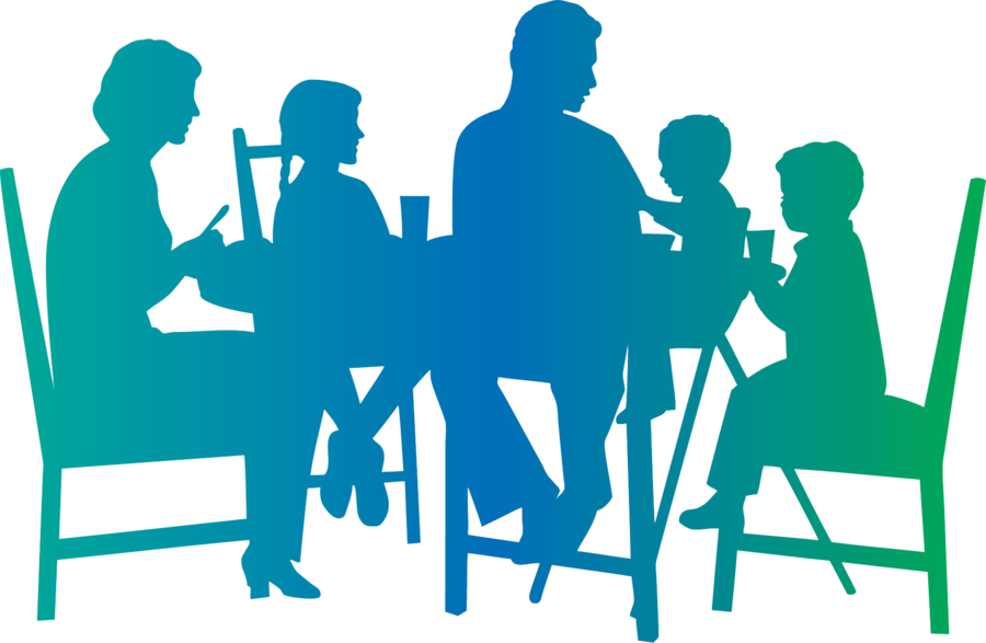 Family Meal Table Clipart - Family Dinner Png - Free Transparent PNG Clipart Images Download. - Transparent PNG Free Download