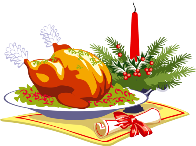Christmas Food Clip Art - Thanksgiving Dinner Greeting Card - Free Transparent PNG Clipart Images Download. - Transparent PNG Free Download