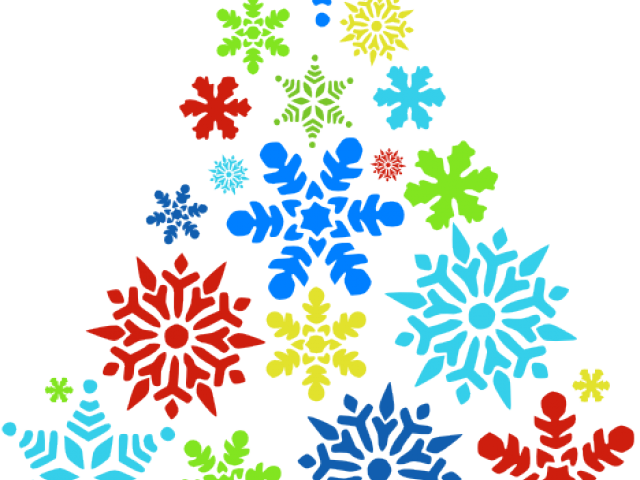 Snowflakes Clipart Tree - Christmas Dinner Invitations Free Template - Free Transparent PNG Clipart Images Download. - Transparent PNG Free Download