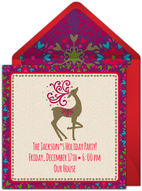 Winter Whimsy Online Invitation - Amscan Winter Whimsy Reindeer Dinner Plates - Free Transparent PNG Clipart Images Download. - Transparent PNG Free Download