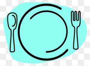Dinner Plate With Spoon And Fork Vector Clip Art - Food Clipart - Free Transparent PNG Clipart Images Download. - Transparent PNG Free Download