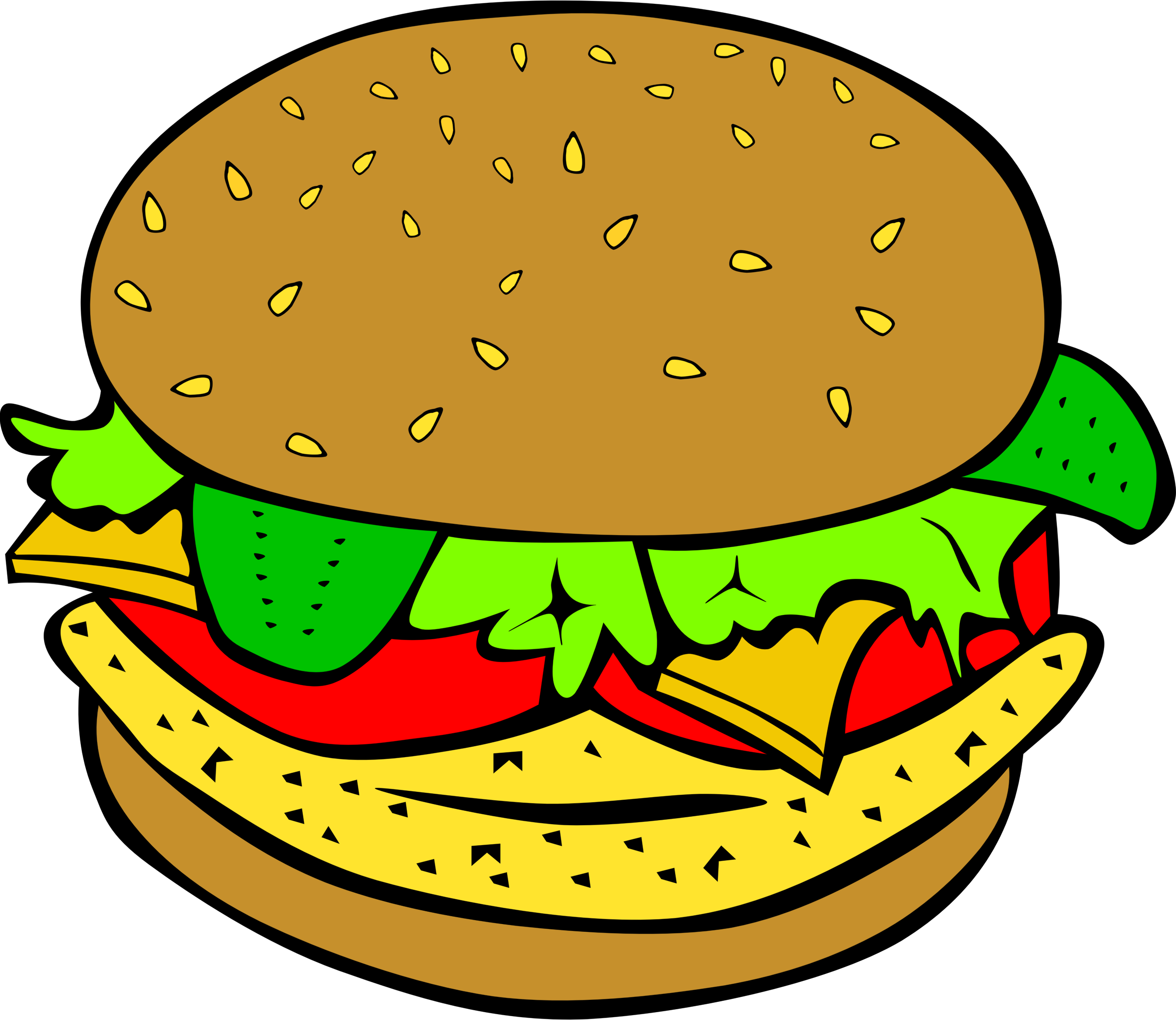 Fast Food, Lunch-dinner, Chicken Burger Clipart Images - Food Clipart - Free Transparent PNG Clipart Images Download. - Transparent PNG Free Download
