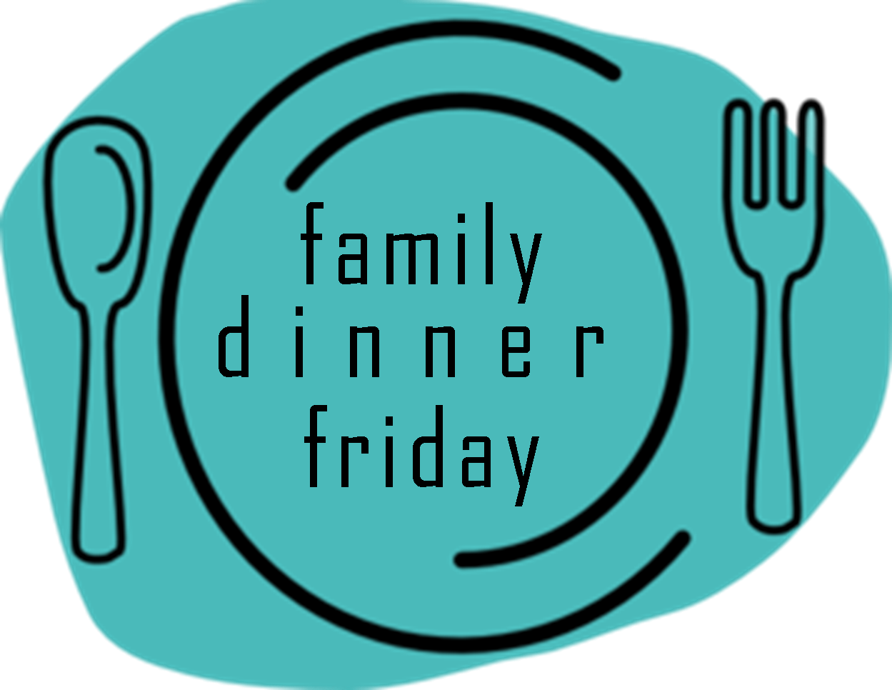 Family Dinner Friday - Plate Fork And Knife Clipart - Free Transparent PNG Clipart Images Download. - Transparent PNG Free Download