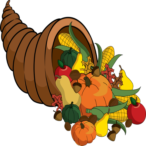 Thanksgiving Dinner And Bingo - Thanksgiving Cornucopia Clipart - Free Transparent PNG Clipart Images Download. - Transparent PNG Free Download