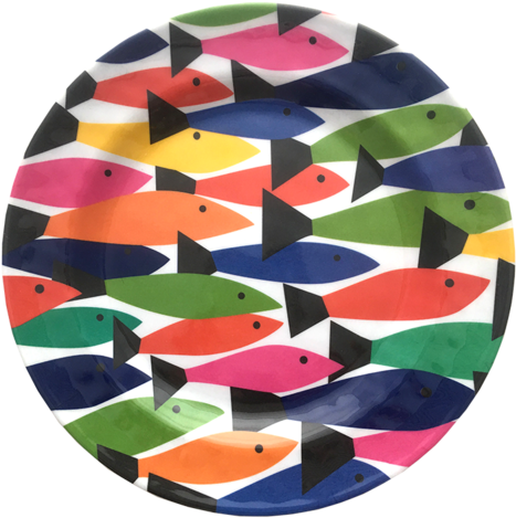 Melamine Rainbow Fish Dinner Plate - Plate - Free Transparent PNG Clipart Images Download. - Transparent PNG Free Download