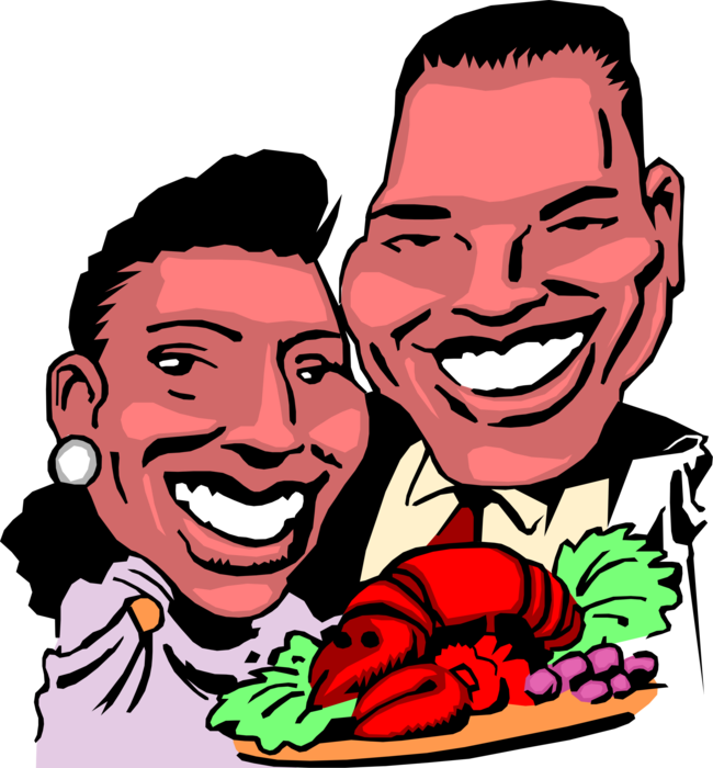 Vector Illustration Of African American Couple Enjoy - Cartoon Couples - Free Transparent PNG Clipart Images Download. - Transparent PNG Free Download