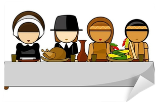 Thanksgiving Day Dinner Illustration Wall Mural • Pixers® - Illustration - Free Transparent PNG Clipart Images Download. - Transparent PNG Free Download