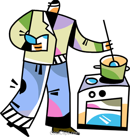 Man Cooking Dinner Royalty Free Vector Clip Art Illustration - Man Cooking Dinner Royalty Free Vector Clip Art Illustration - Free Transparent PNG Clipart Images Download. - Transparent PNG Free Download