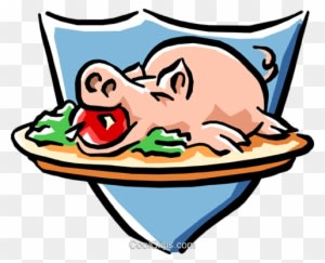 Feast Clipart Dinner - Pig With Apple - Free Transparent PNG Clipart Images Download. - Transparent PNG Free Download