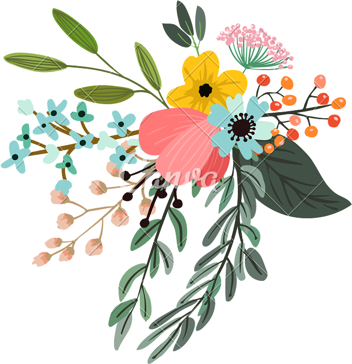 Invitation Blue With Flowers Rehearsal Dinner Invitation - Marzipan Cafe & Bakery - Free Transparent PNG Clipart Images Download. - Transparent PNG Free Download