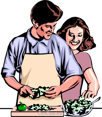Woman Clipart Dinner - Man And Woman Cooking Clipart - Free Transparent PNG Clipart Images Download. - Transparent PNG Free Download