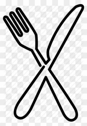 Fork Drawing Cutlery Dinner Eat Food Fork Knife Utensils - Fork And Knife Drawing Png - Free Transparent PNG Clipart Images Download. - Transparent PNG Free Download