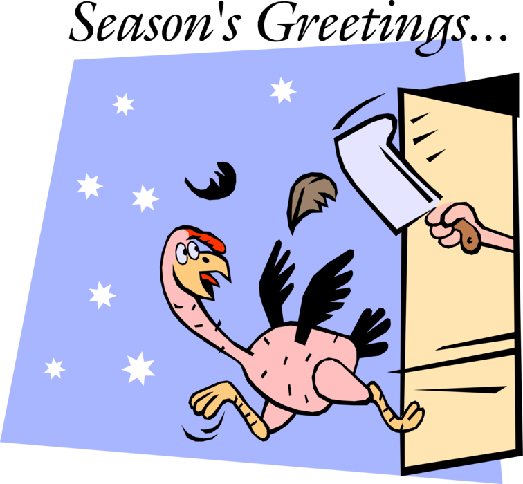 Vector Illustration Of Season's Greeting Turkey Dinner - War Room - Free Transparent PNG Clipart Images Download. - Transparent PNG Free Download