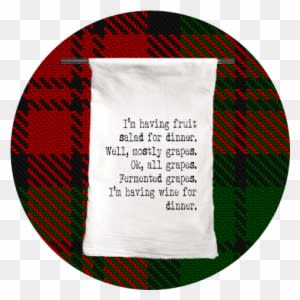 Wine For Dinner Tea Towel - Circle - Free Transparent PNG Clipart Images Download. - Transparent PNG Free Download