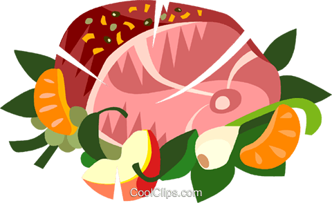Ham Dinner Royalty Free Vector Clip Art Illustration - Ham Dinner Royalty Free Vector Clip Art Illustration - Free Transparent PNG Clipart Images Download. - Transparent PNG Free Download