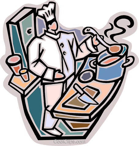 Chef Preparing For Dinner Rush Royalty Free Vector - Preparing Food Clipart - Free Transparent PNG Clipart Images Download. - Transparent PNG Free Download
