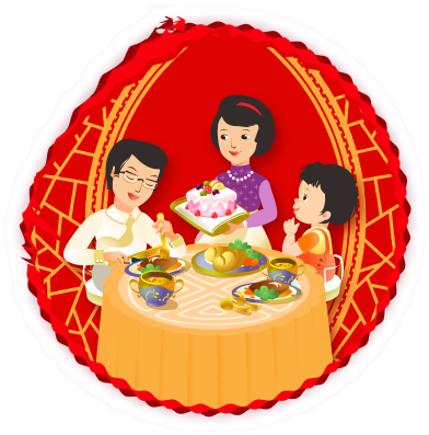 Hand-painted Cartoon Family Reunion Dinner Decoration - Reunion Dinner Transparent PNG - 650x673 - Free Download on - Transparent PNG Free Download
