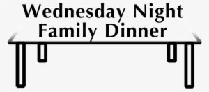 Weds Night Family Dinner Logo Draft1 Bw - Dinner Transparent PNG - 1000x456 - Free Download on - Transparent PNG Free Download
