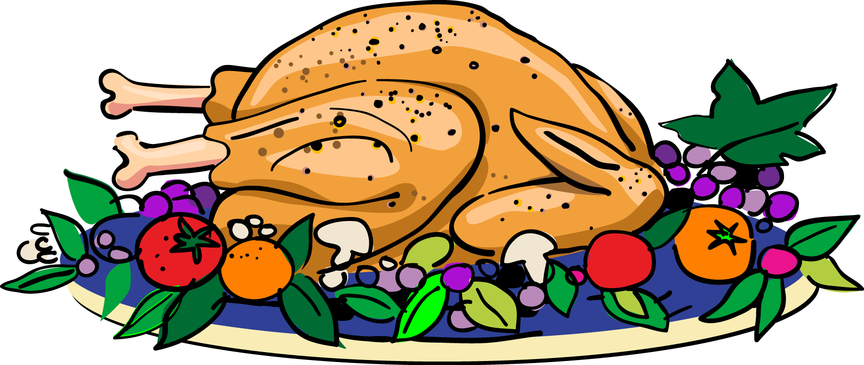 Cooked Turkey Clipart Clipartix Png - Thanksgiving Turkey Dinner Clipart Transparent PNG - 830x351 - Free Download on - Transparent PNG Free Download