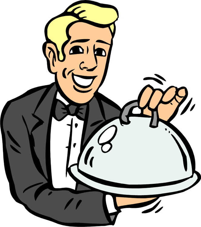 Hotel Waiter Clipart - Fancy Dinner Clipart Transparent PNG - 664x750 - Free Download on - Transparent PNG Free Download