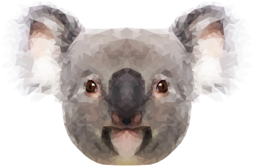 Koala Bear Clipart Tumblr Transparent - Mustard Wild Dining Small Dinner Plate Style Baby Koala Transparent PNG - 500x449 - Free Download on - Transparent PNG Free Download