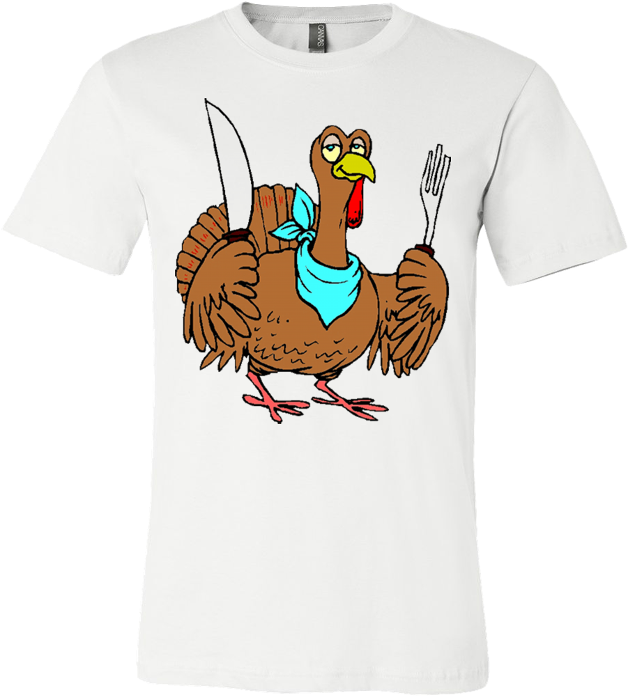 Funny Thanksgiving Turkey T-shirt - Clip Art Turkey Dinner Transparent PNG - 1000x1000 - Free Download on - Transparent PNG Free Download