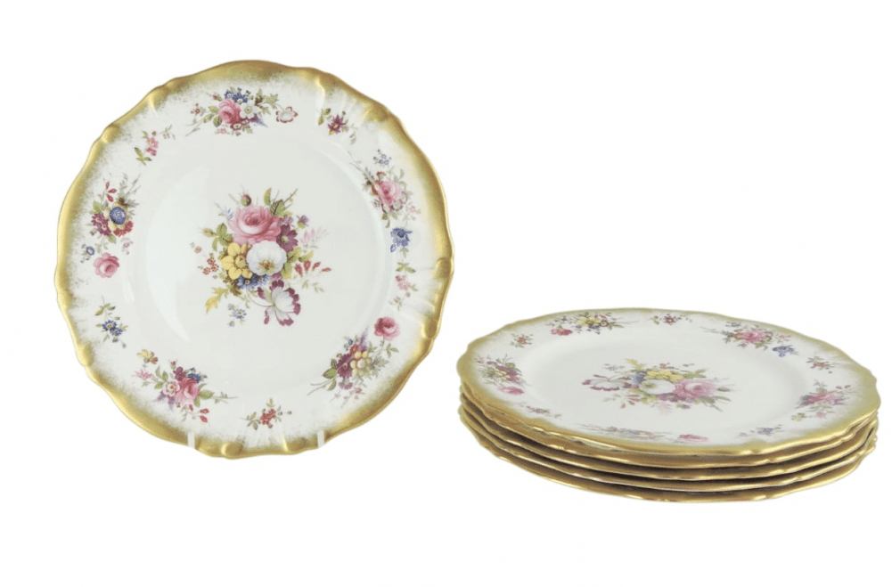 Set For 6 Hammersley Dinner Plates 'lady Patricia' - Plate Transparent PNG - 1000x1000 - Free Download on - Transparent PNG Free Download