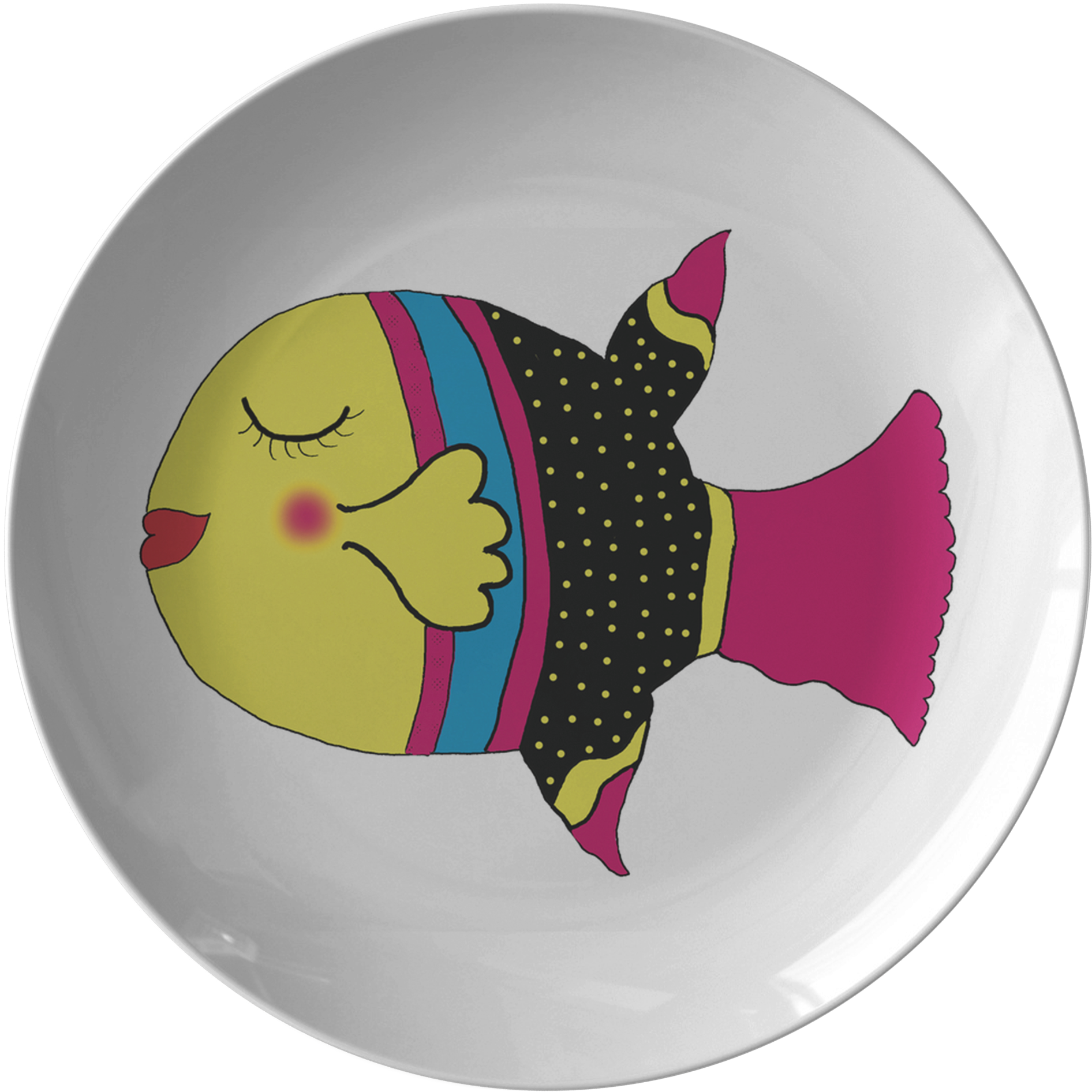 Sweet Fish Face Dinner Plate - 3352 Boy's Next Level Youth Cvc 3/4-sleeve Raglan Transparent PNG - 2000x2000 - Free Download on - Transparent PNG Free Download