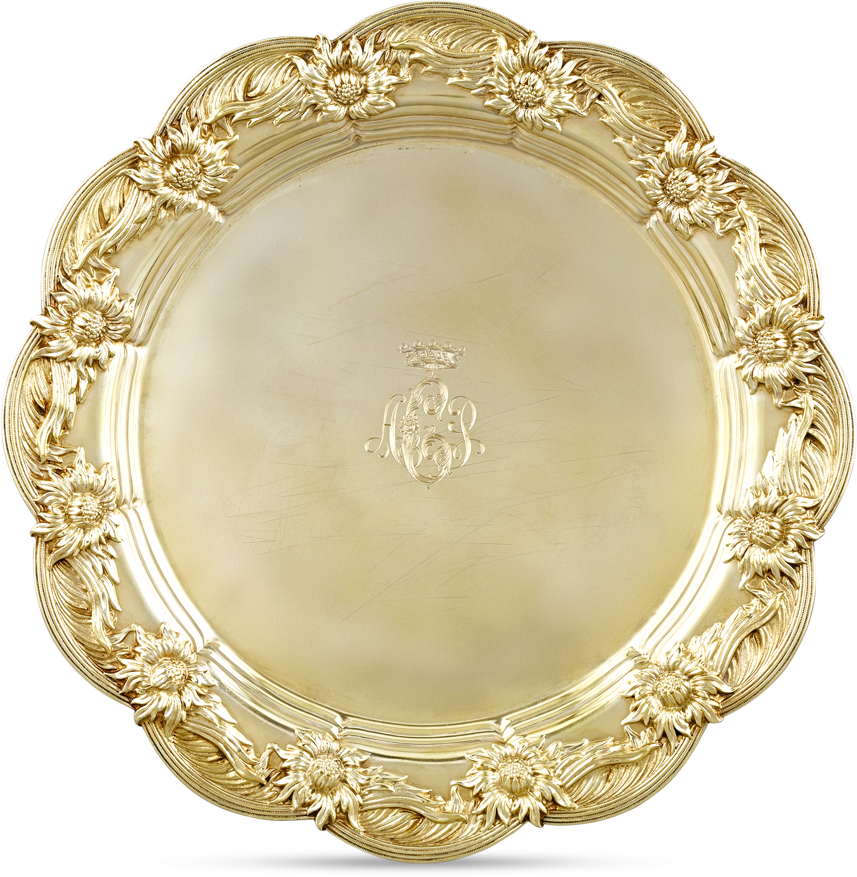 Chrysanthemum Silver-gilt Dinner Plates By Tiffany - Silver Transparent PNG - 2500x2000 - Free Download on - Transparent PNG Free Download