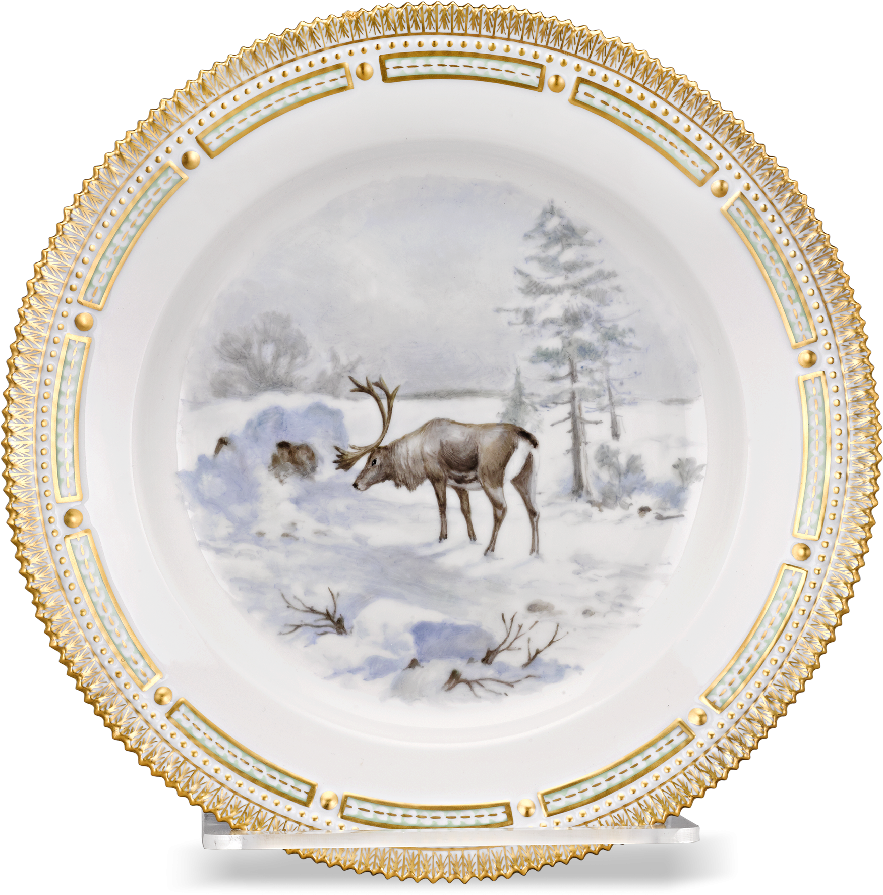 Flora Danica Reindeer Dinner Plate - Flora Danica Transparent PNG - 2500x2000 - Free Download on - Transparent PNG Free Download